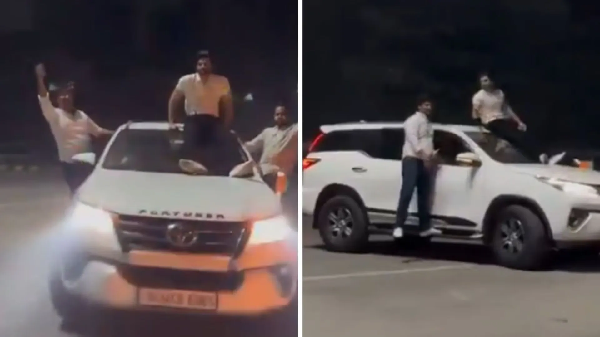 Men Performs Stunt to ‘Squid Game’ Song in Noida, Fined For Rs. 33,000 | WATCH