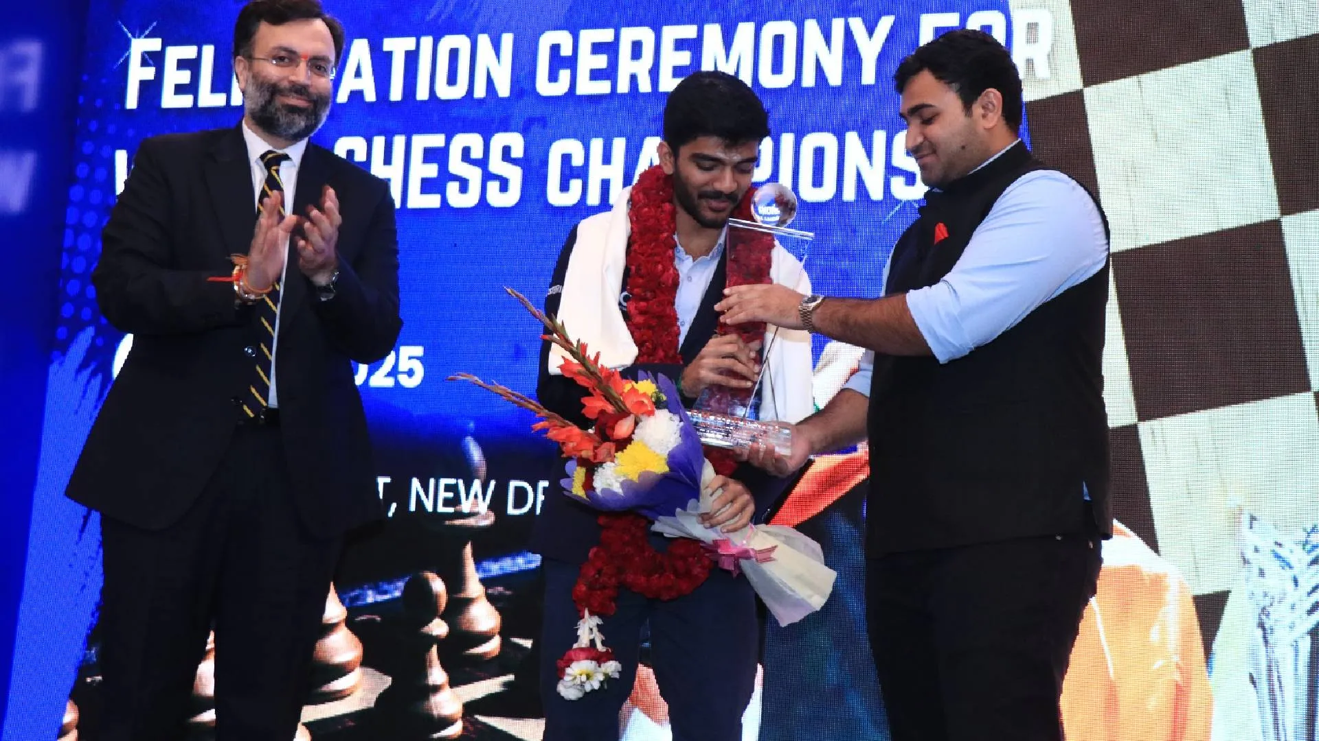 Gukesh Gets ₹1 Crore, Humpy ₹50 Lakh as AICF Honors Chess Stars