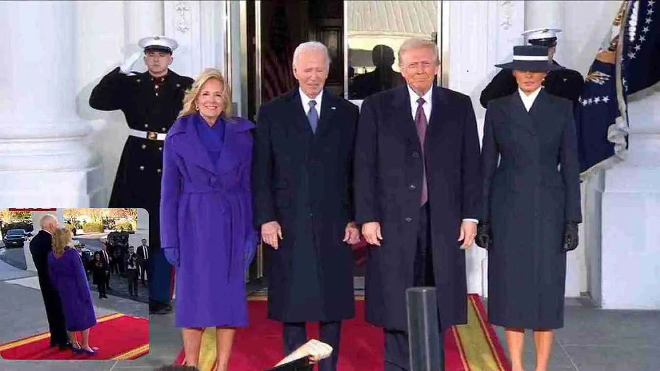 ‘WELCOME HOME!’ Biden Shouts And Welcome’s Donald Trump To The White House Ahead Of Swearing-In Ceremony | WATCH