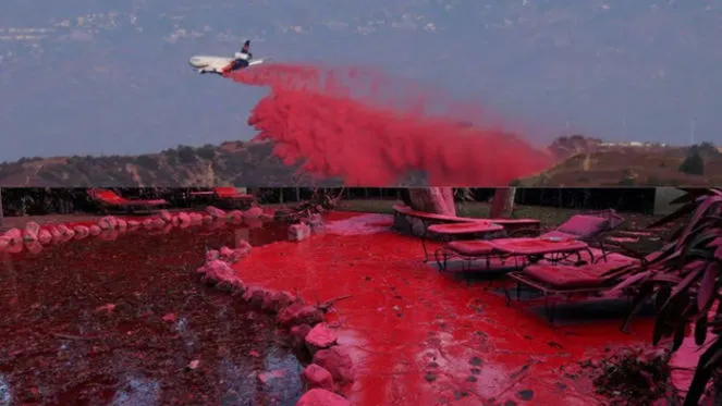 Why Is Pink Powder Being Used Everywhere in California’s Fight Against Wildfires?