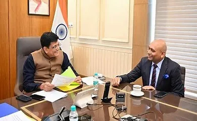 Piyush Goyal Meets India’s Ambassador to Georgia Abhay Kumar