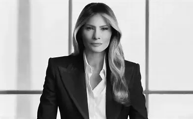 Melania Trump’s Bold Monochrome Portrait: A New Era for First Ladies