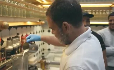 Rahul Gandhi Makes Cold Coffee at Delhi’s Keventers Store | WATCH