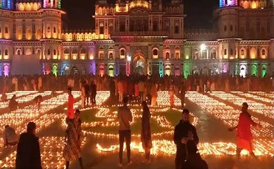1.25 Lakh Lamps Illuminate Nepal’s Janakpur for Ram Mandir Anniversary