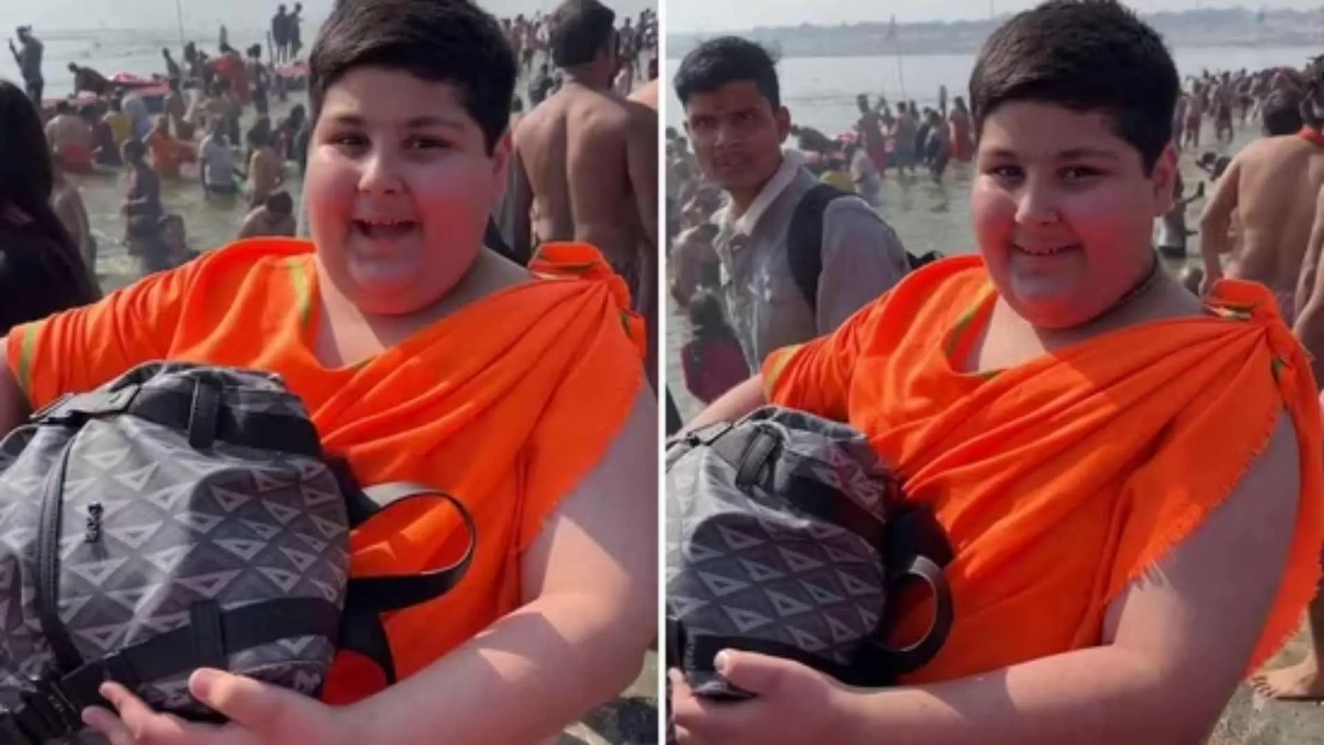 Abhinav Arora Carries Designer Dior Bag at Kumbh Mela | WATCH
