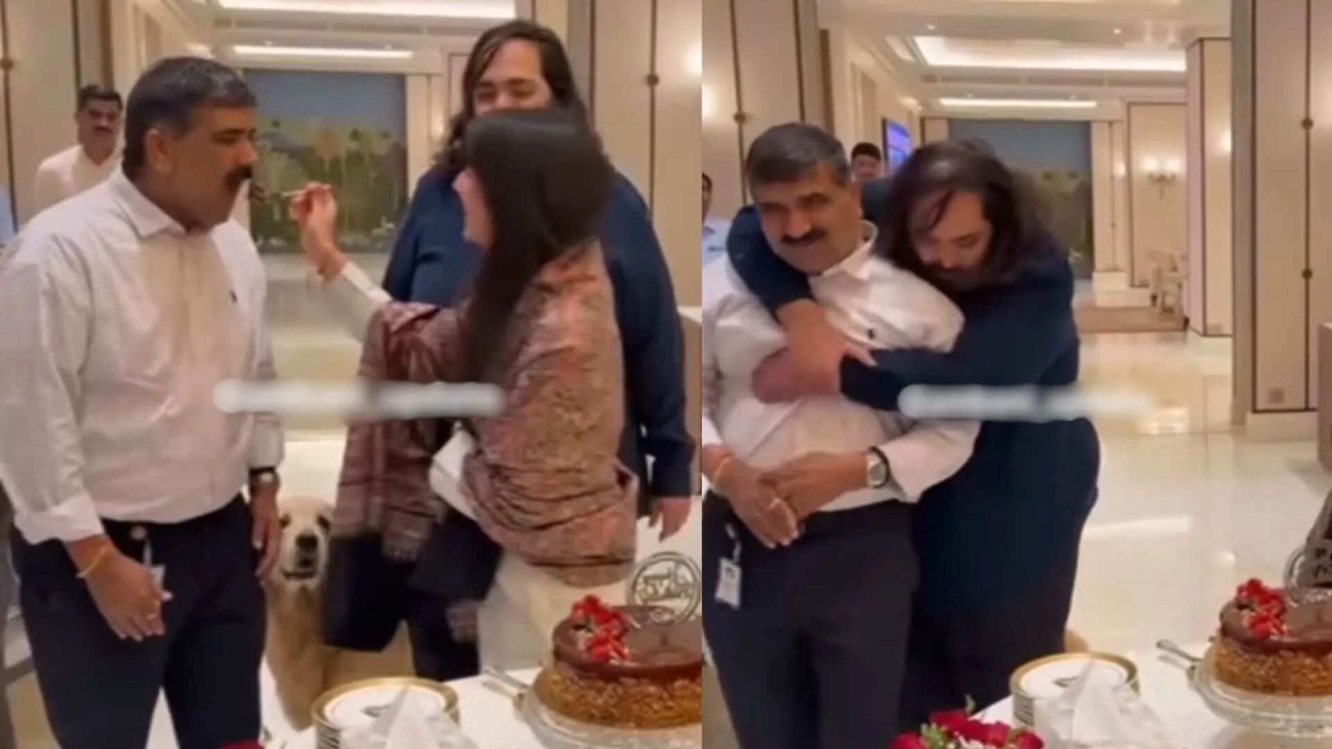 Anant Ambani, Radhika Merchant Celebrate Staff Member’s Birthday with Cake | WATCH
