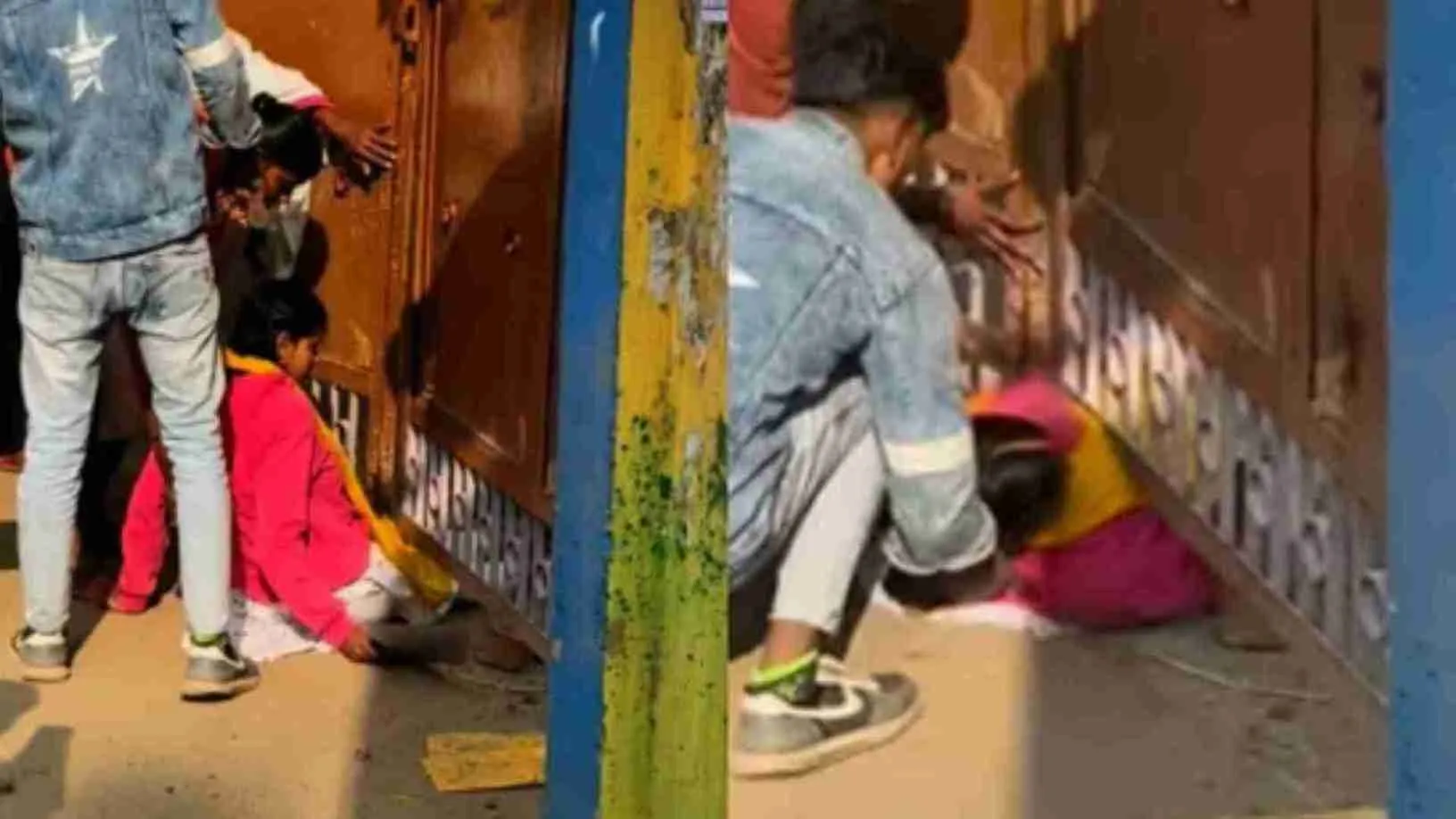 Bihar Exam Drama: Woman Crawls Under Exam Entry Gate After Arriving Late | WATCH