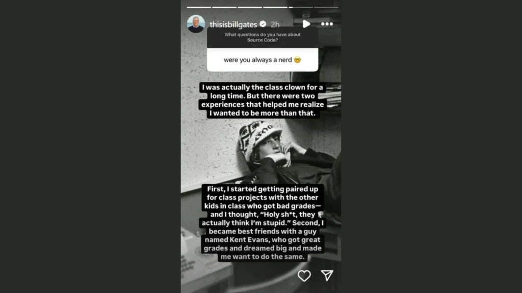 Bill Gates Instagram story Bill Gates Instagram story