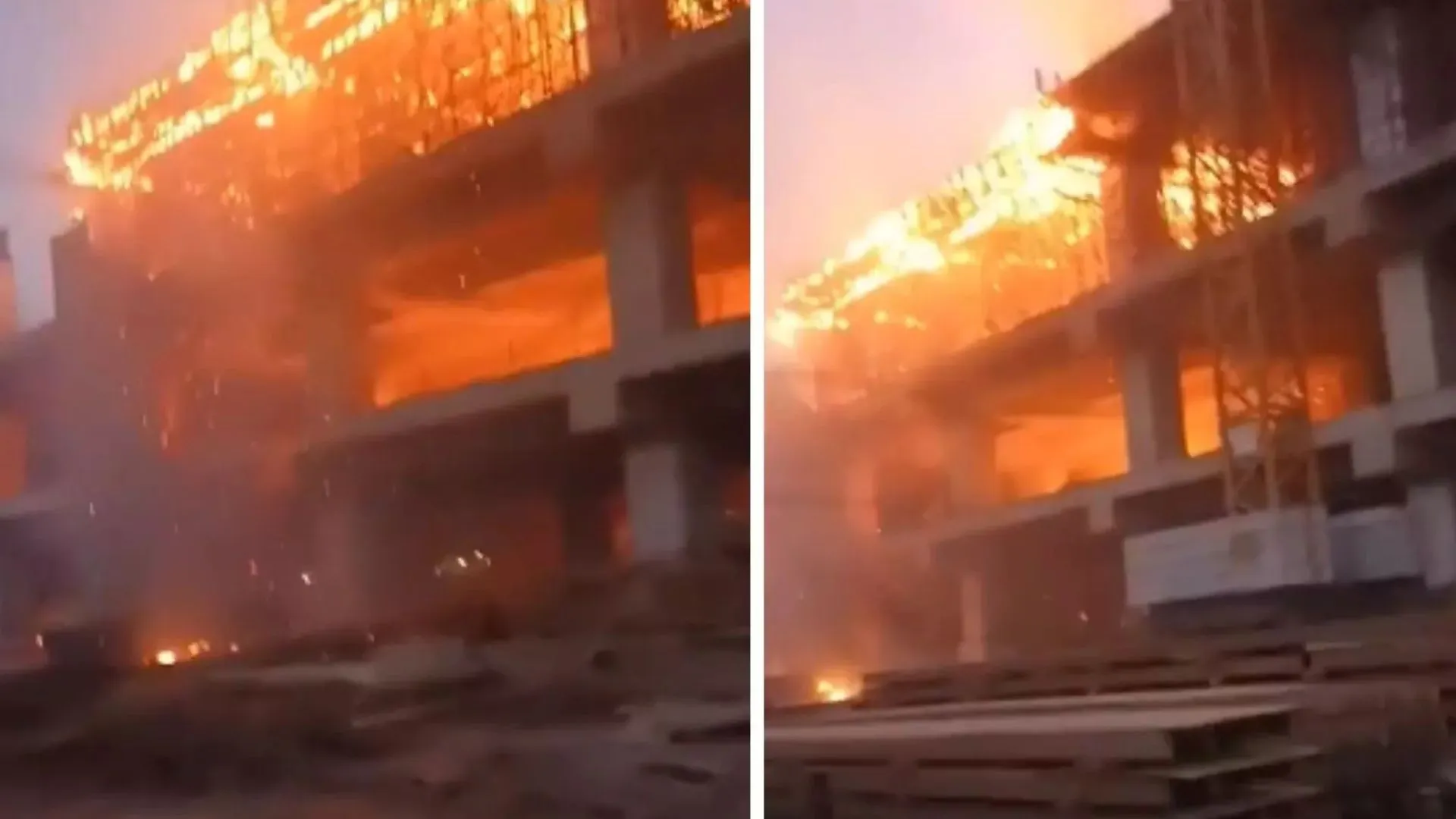 Fire Erupts at Sabarmati Bullet Train Station Construction Site in Ahmedabad, Gujarat