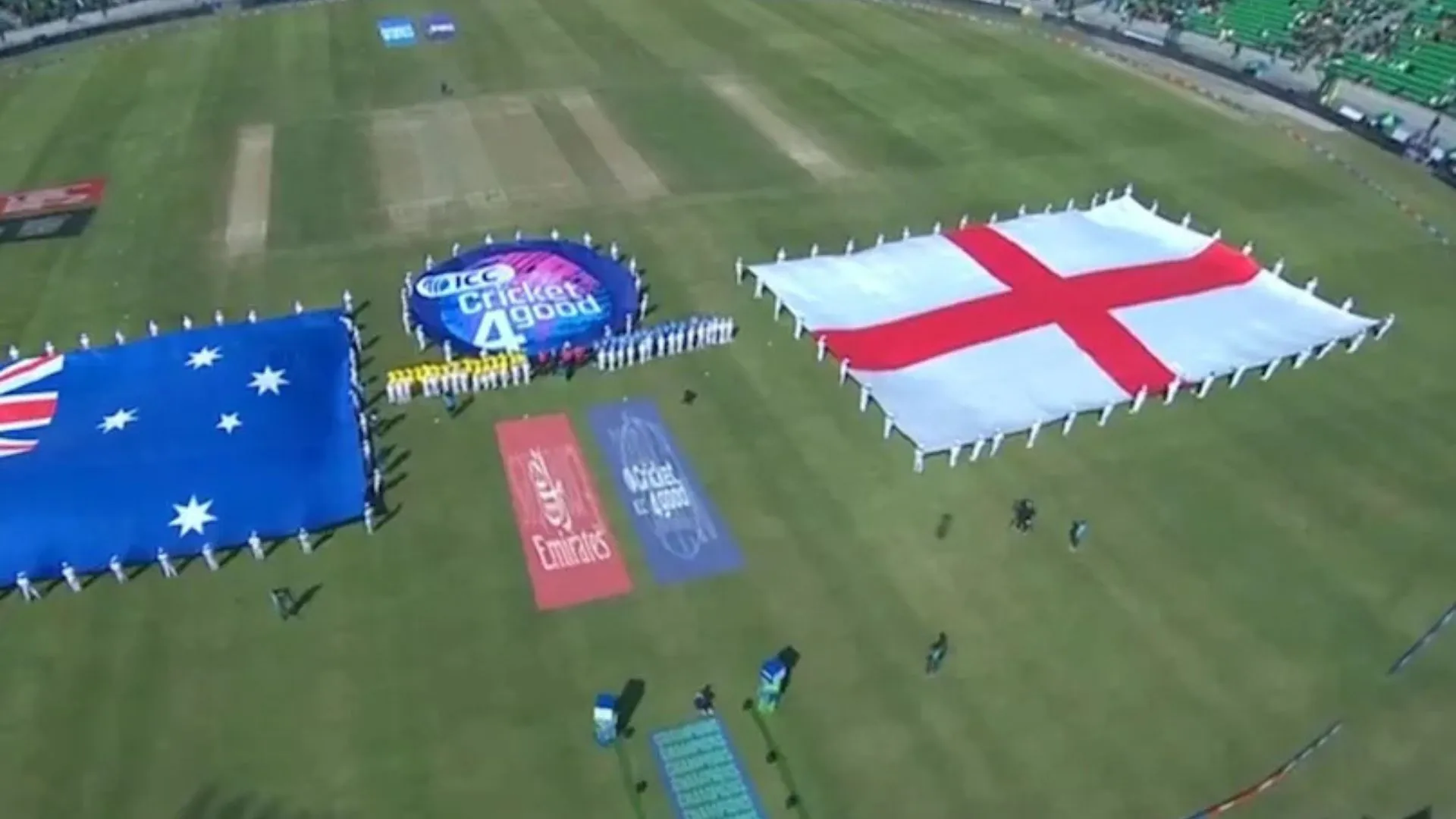 Indian National Anthem Echoes in Lahore Before AUS vs ENG CT 2025 Match | Watch