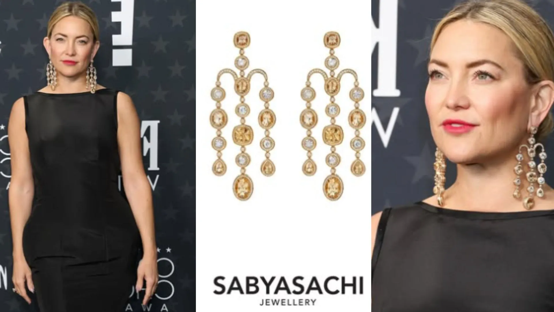 Kate Hudson Dazzle in ‘Sabyasachi’ Jewelry at the 2025 Critics’ Choice Awards