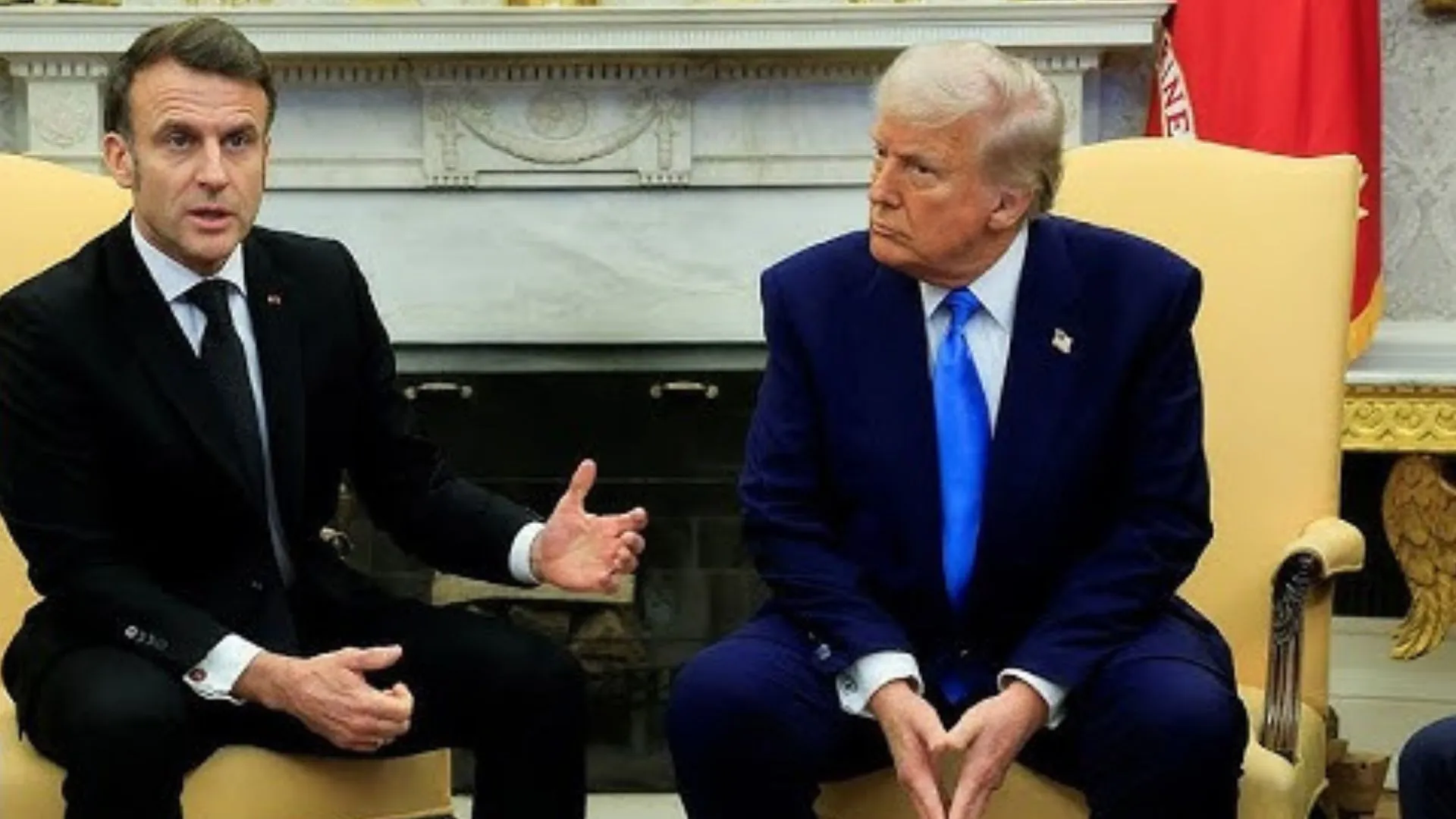 Macron Corrects Trump on Ukraine Aid Claim During White House Meeting | Watch