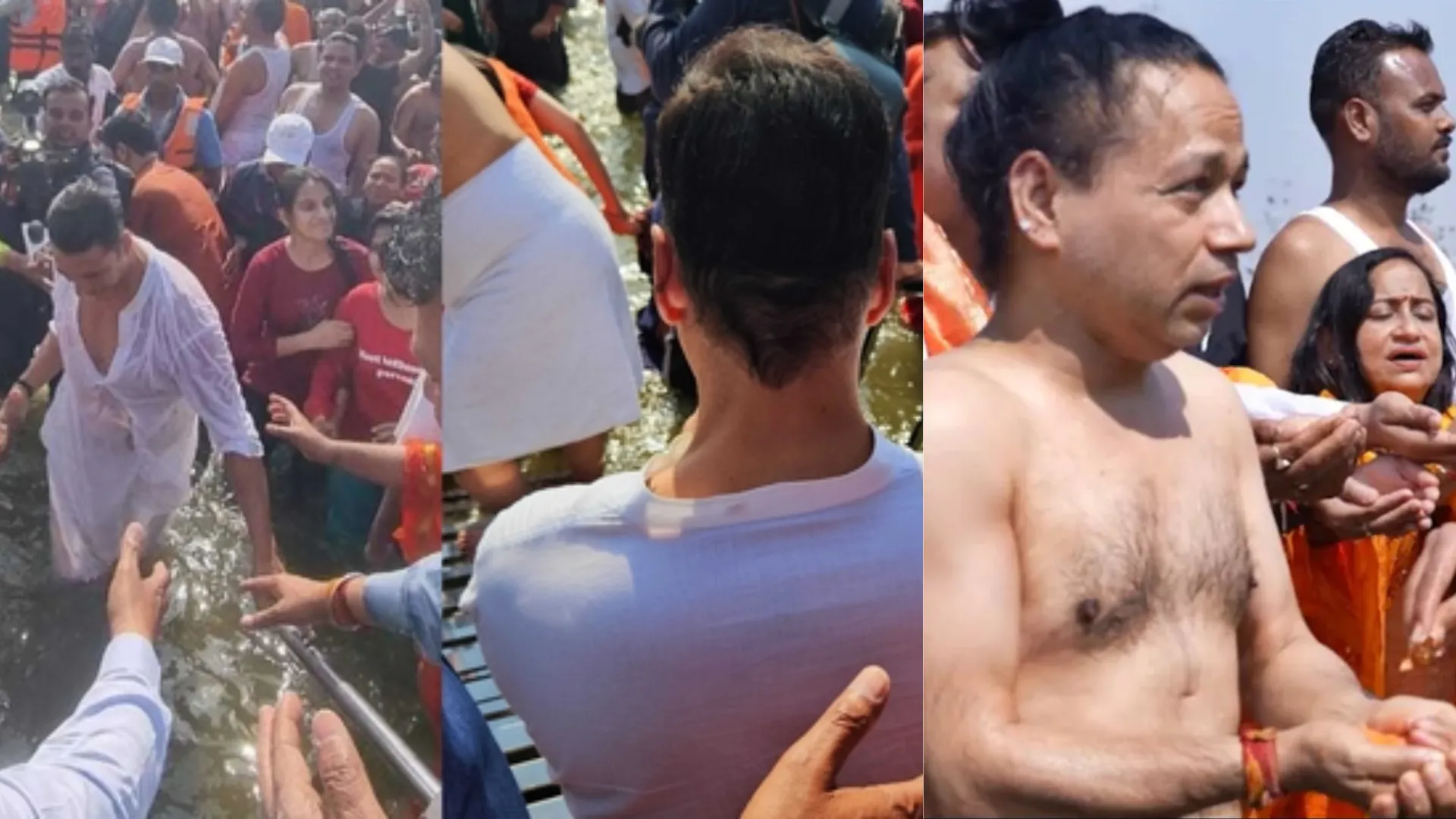 Akshay Kumar, Kailash Kher Take Holy Dip at Maha Kumbh | Watch