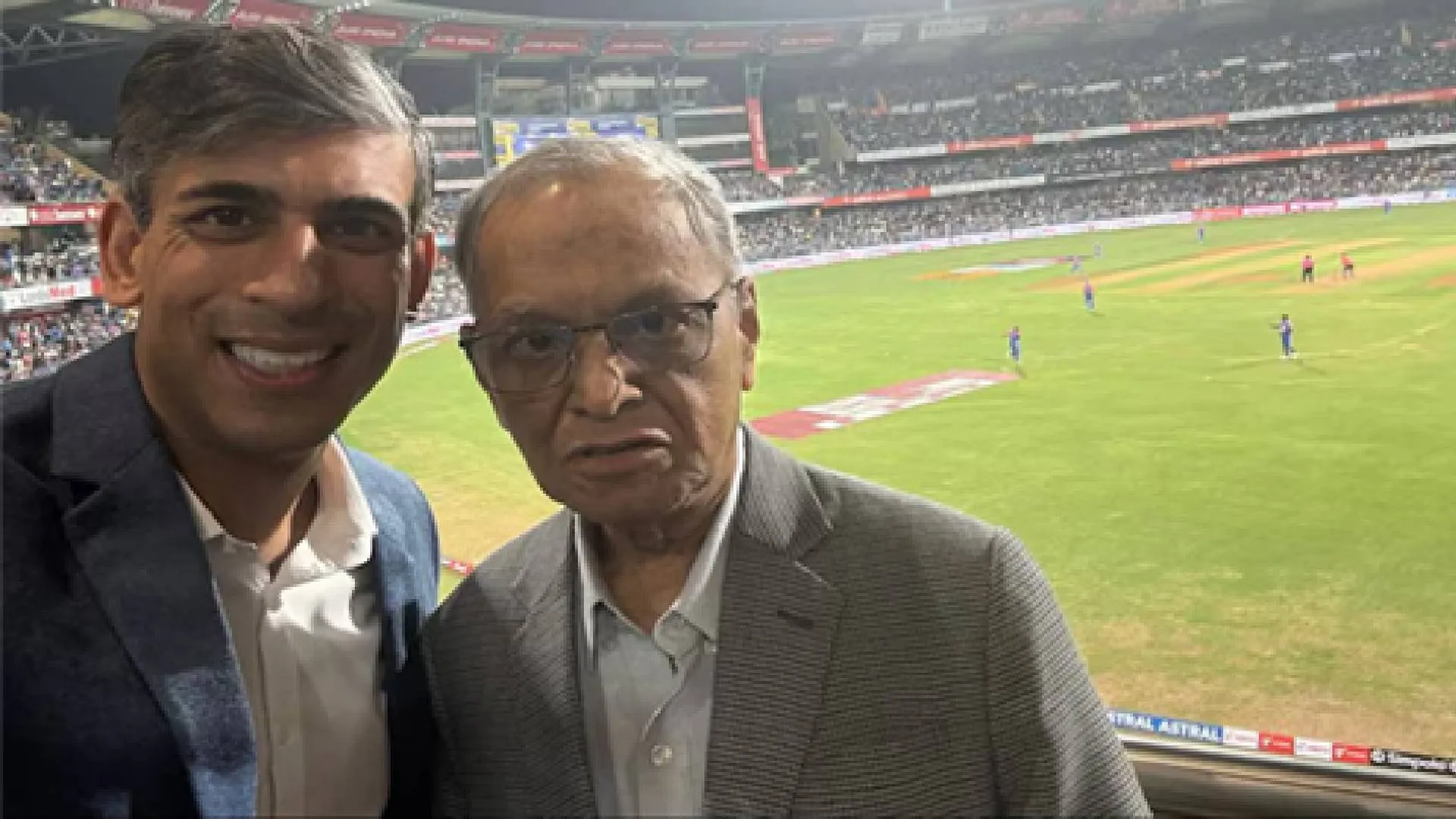 Rishi Sunak Joins Narayana Murthy at Wankhede for India vs England 5th T20I