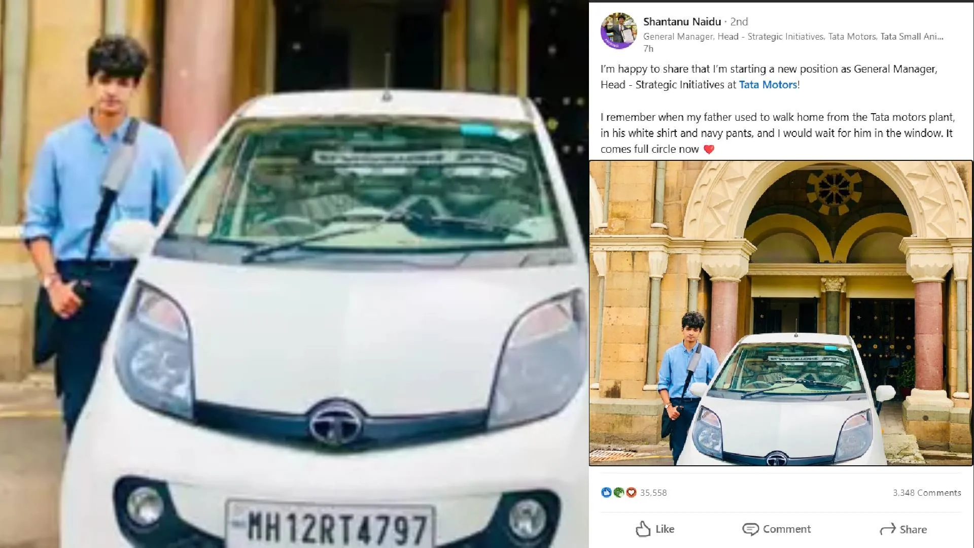 Shantanu Naidu Appointed General Manager at Tata Motors, “A Full Circle Moment”