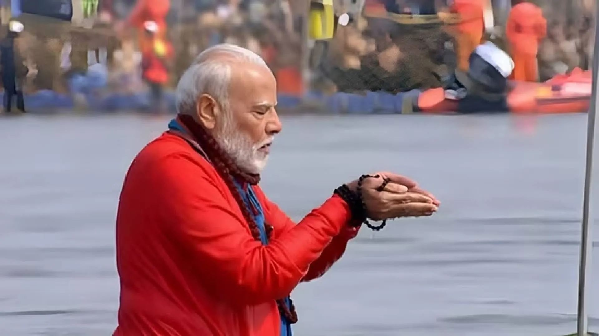 PM Narendra Modi Takes Holy Dip at Maha Kumbh Mela 2025 in Prayagraj