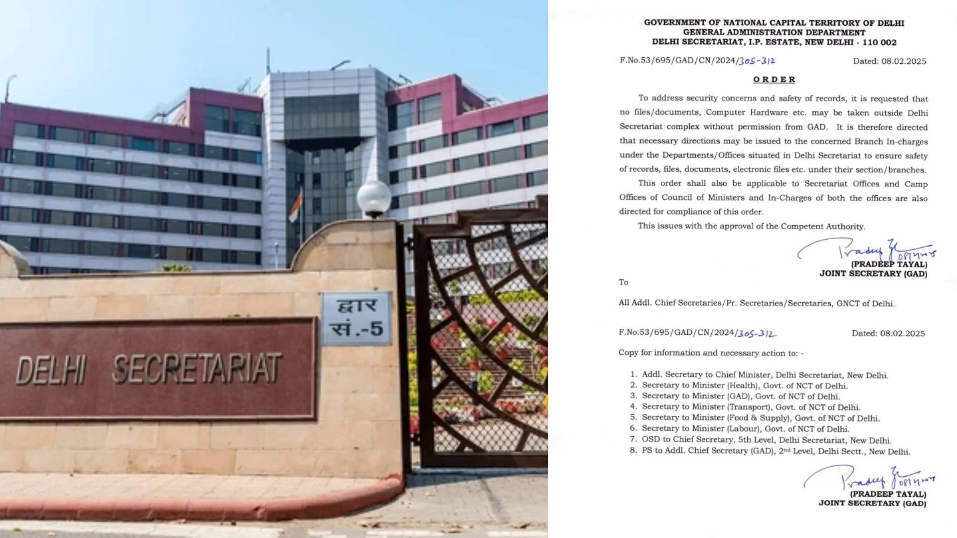 Delhi Secretariat Closed Temporarily, New Directive Enforces Safety of Government Records