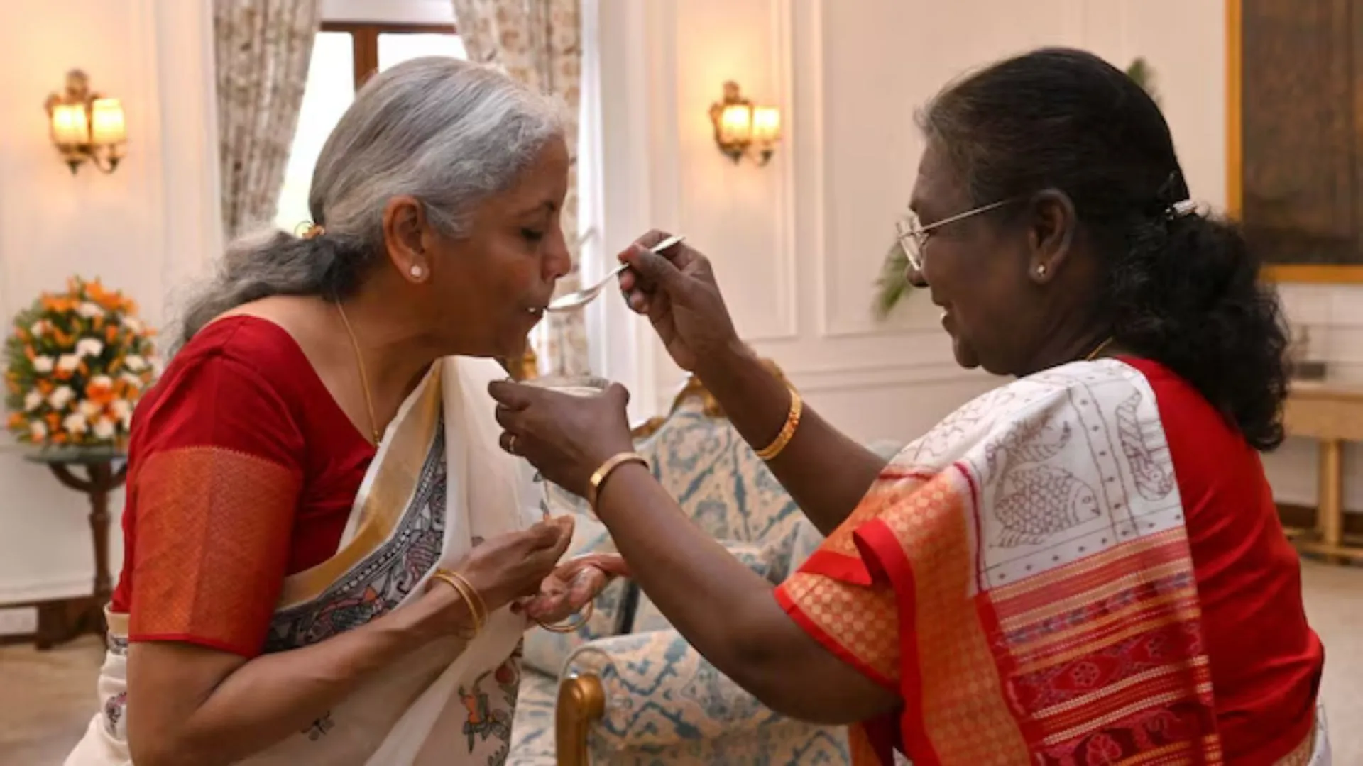 Nirmala Sitharaman Shares ‘Dahi-Cheeni’ Moment With President Before Presenting Budget