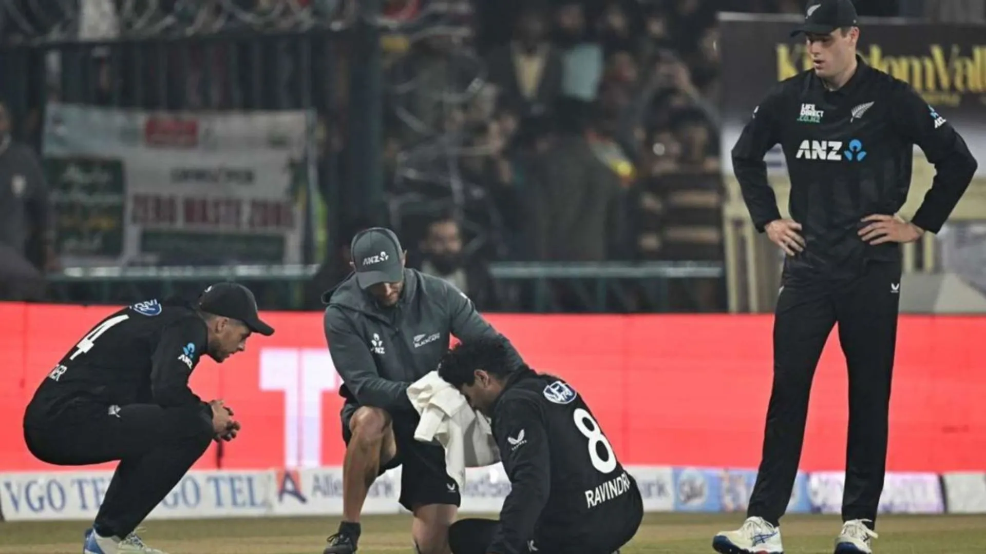 PCB Criticized After Rachin Ravindra Suffers Head Injury Due to Faulty Floodlights