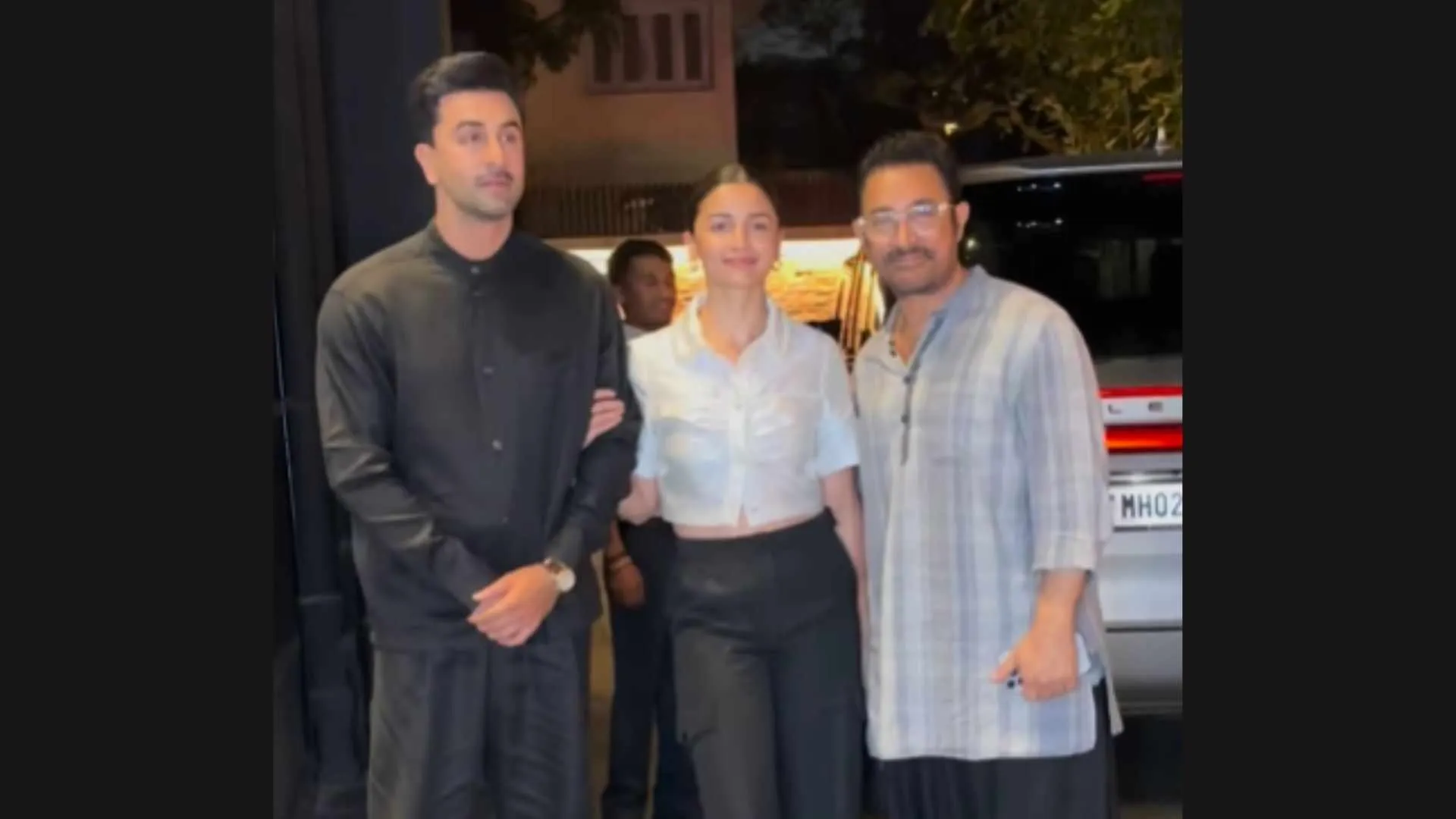 Ranbir-Alia Pose with Aamir Khan at Loveyapa Screening, Fans Go Crazy