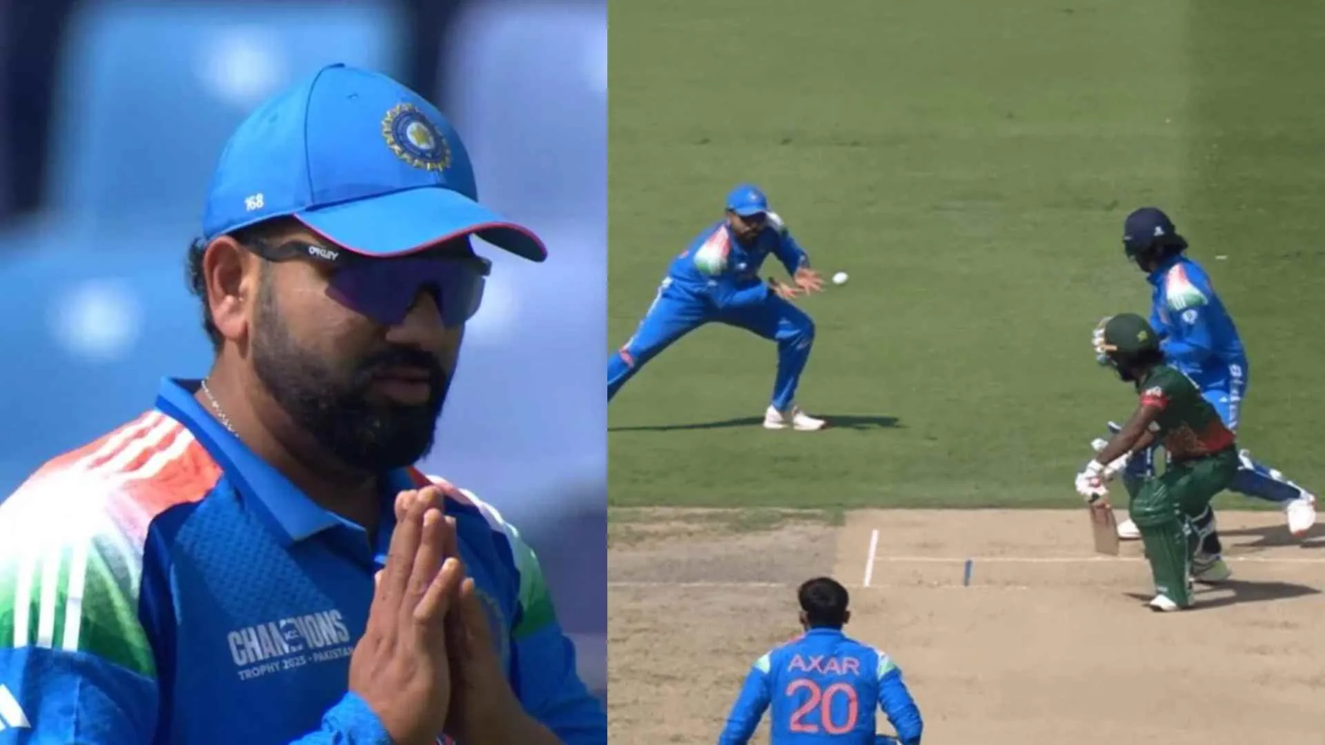 Rohit Sharma Drops Catch on Axar Patel’s Hattrick Ball – Watch His Frustrated Reaction
