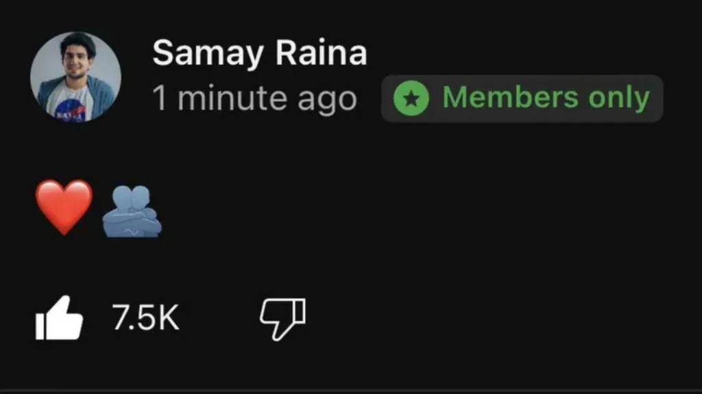 Samay Raina's post Samay Raina's post