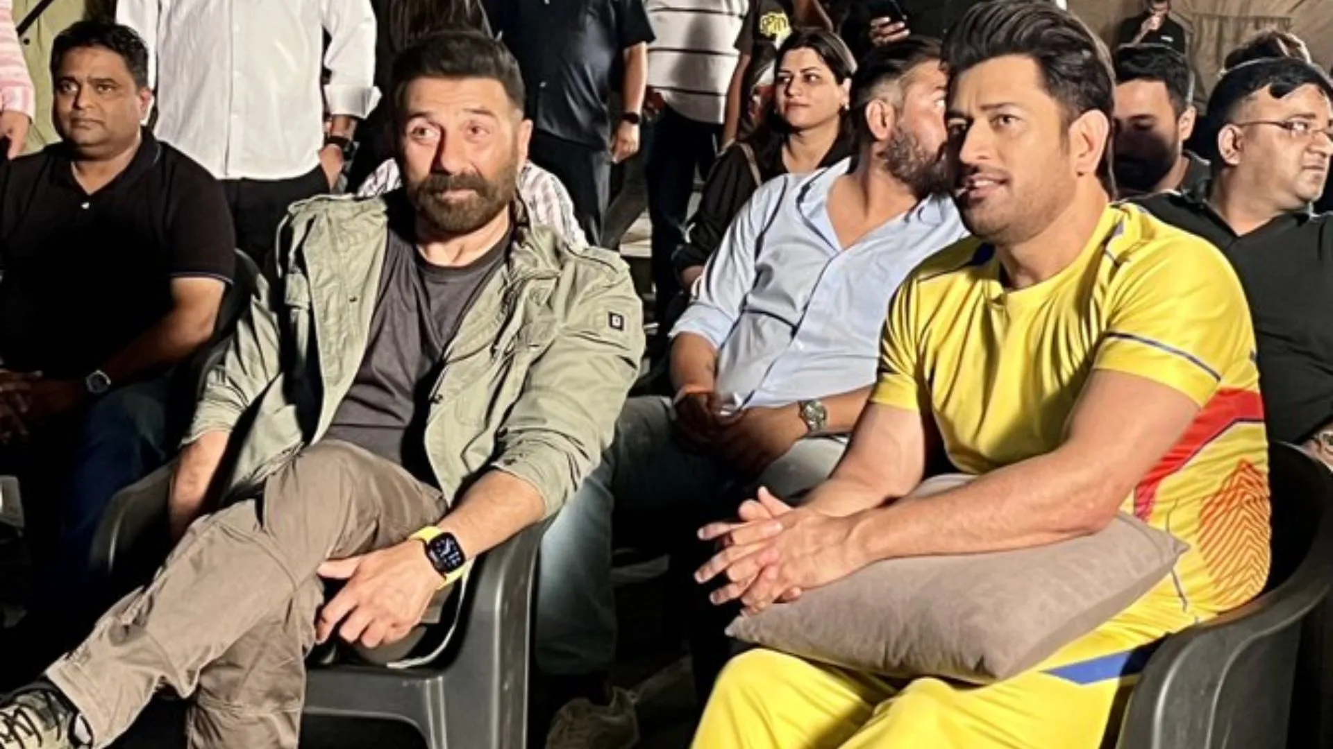 ICC Champions Trophy 2025: Sunny Deol, MS Dhoni Watch India vs Pakistan Clash in Dubai