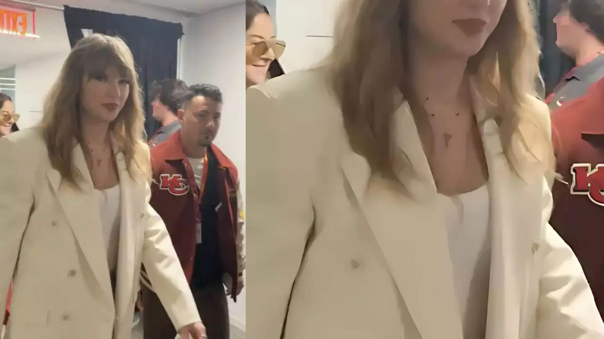 Taylor Swift Redo’s ‘T’ Necklace at 2025 Super Bowl | WATCH