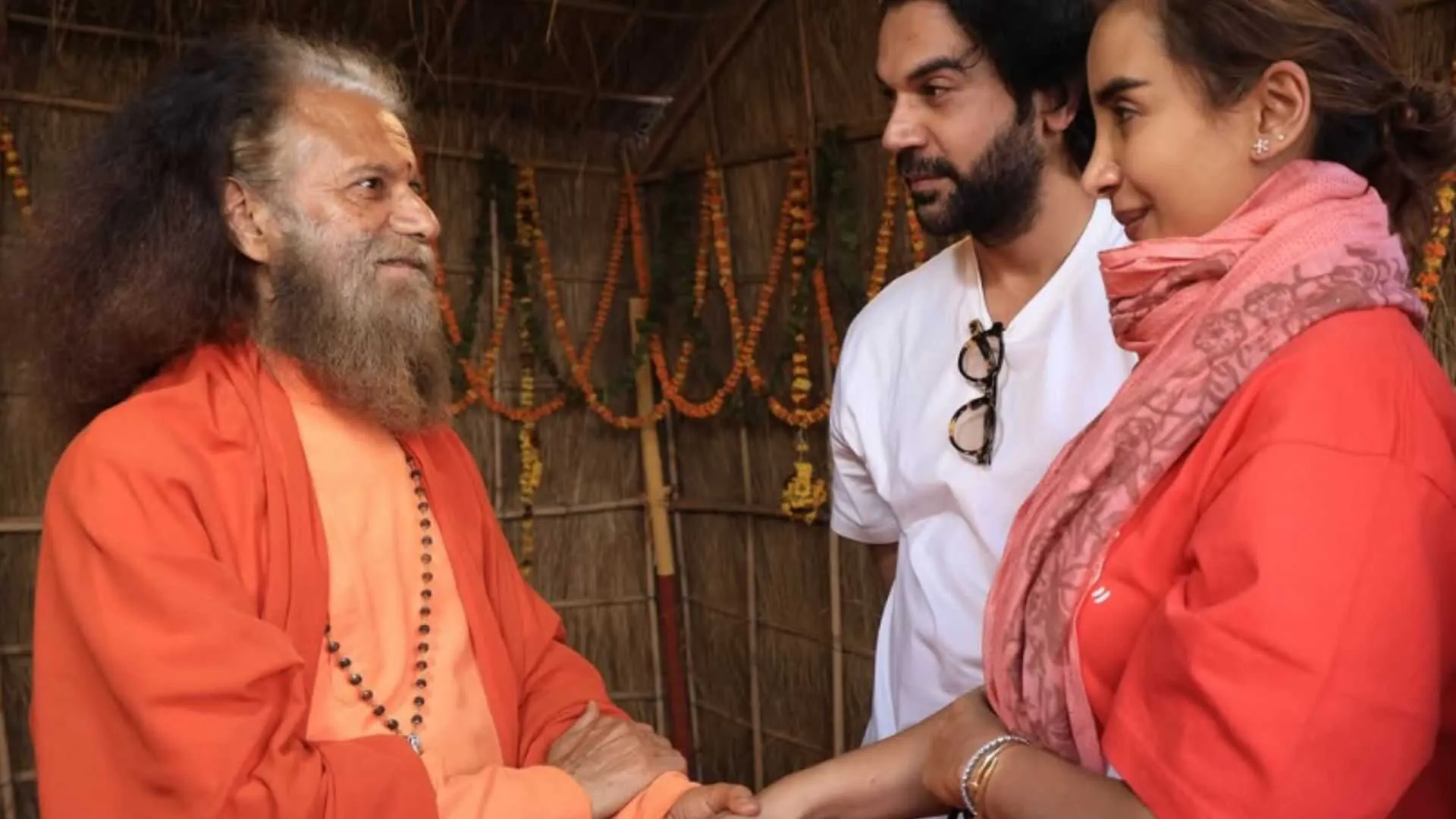 Rajkummar Rao and Patralekhaa visit Mahakumbh Mela and take a sacred dip at Triveni Sangam