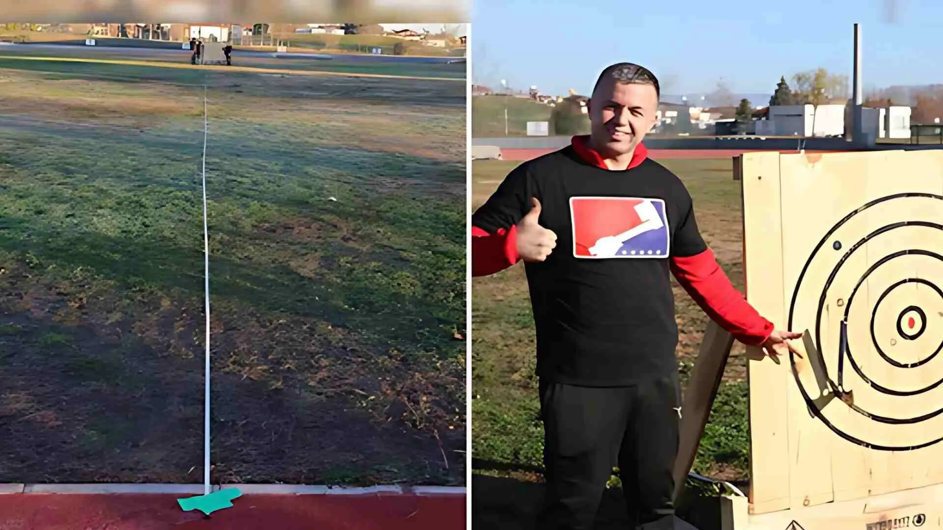 Turkish Man Sets New Guinness Record for Longest Axe Throw at 183 Feet | WATCH