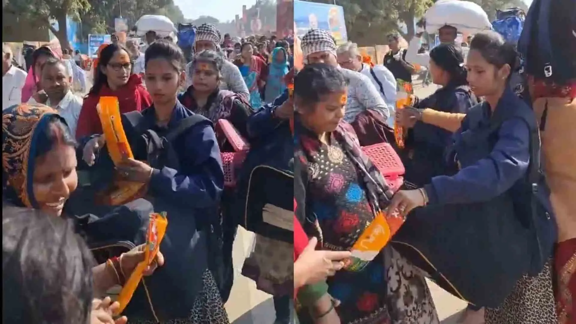 Woman Distributes Free Sanitary Pads at Maha Kumbh | WATCH
