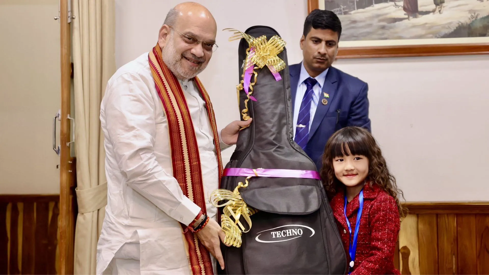 Amit Shah’s Special Gift for Mizoram’s Young Singing Sensation Esther Hnamte