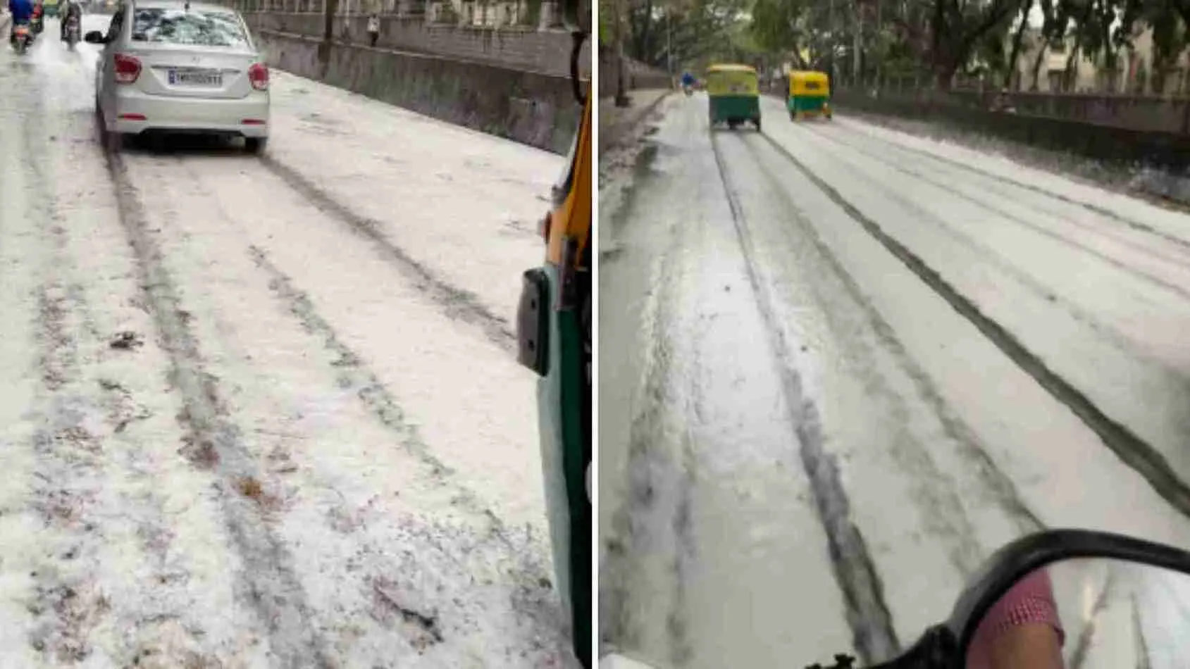 Bengaluru’s ‘Snowfall’ Surprise! Roads Turn White With Foam After Rain | WATCH