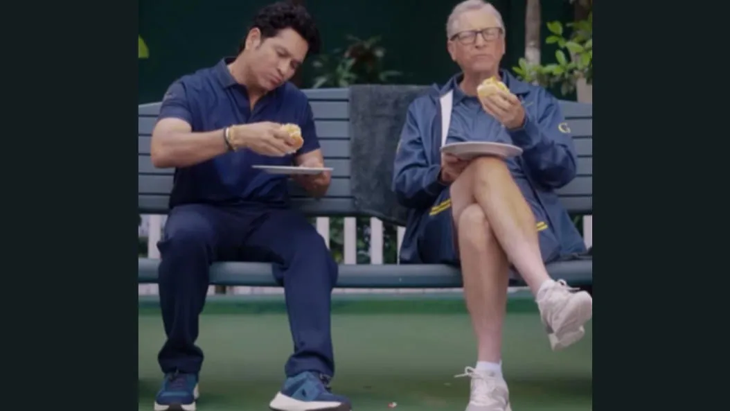Bill Gates Enjoys Indian Street Food with Sachin Tendulkar | Watch