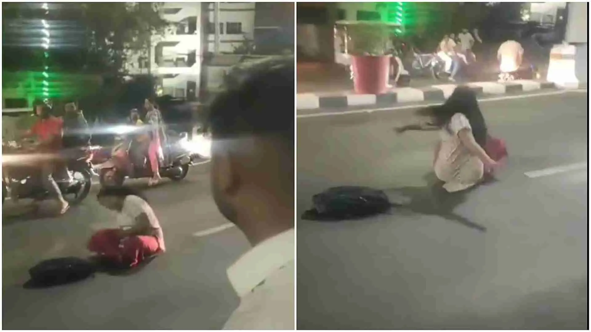 Chudail Ka Kaher? Woman Sits On Road, Starts Shaking Head In Lucknow | WATCH