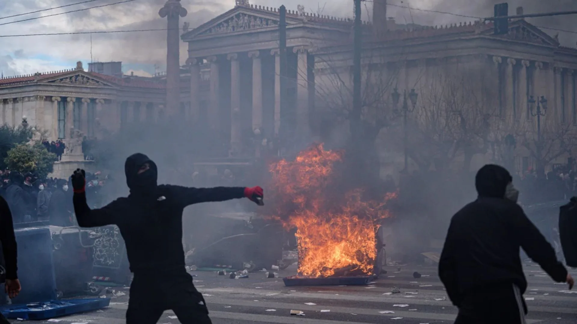 Protests Erupt In Greece As Government Faces No-Confidence Vote Over Train Disaster
