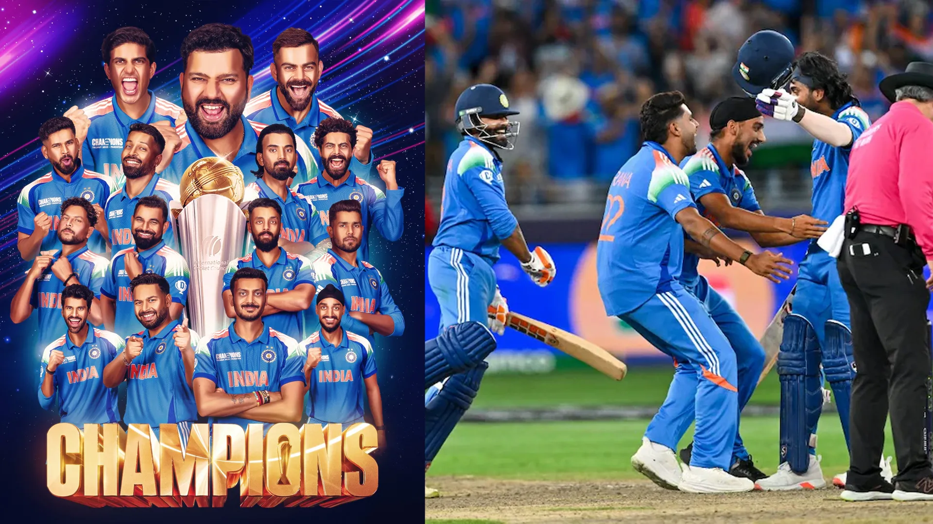 India Lifts ICC Champions Trophy 2025 with Thrilling Victory Over New Zealand