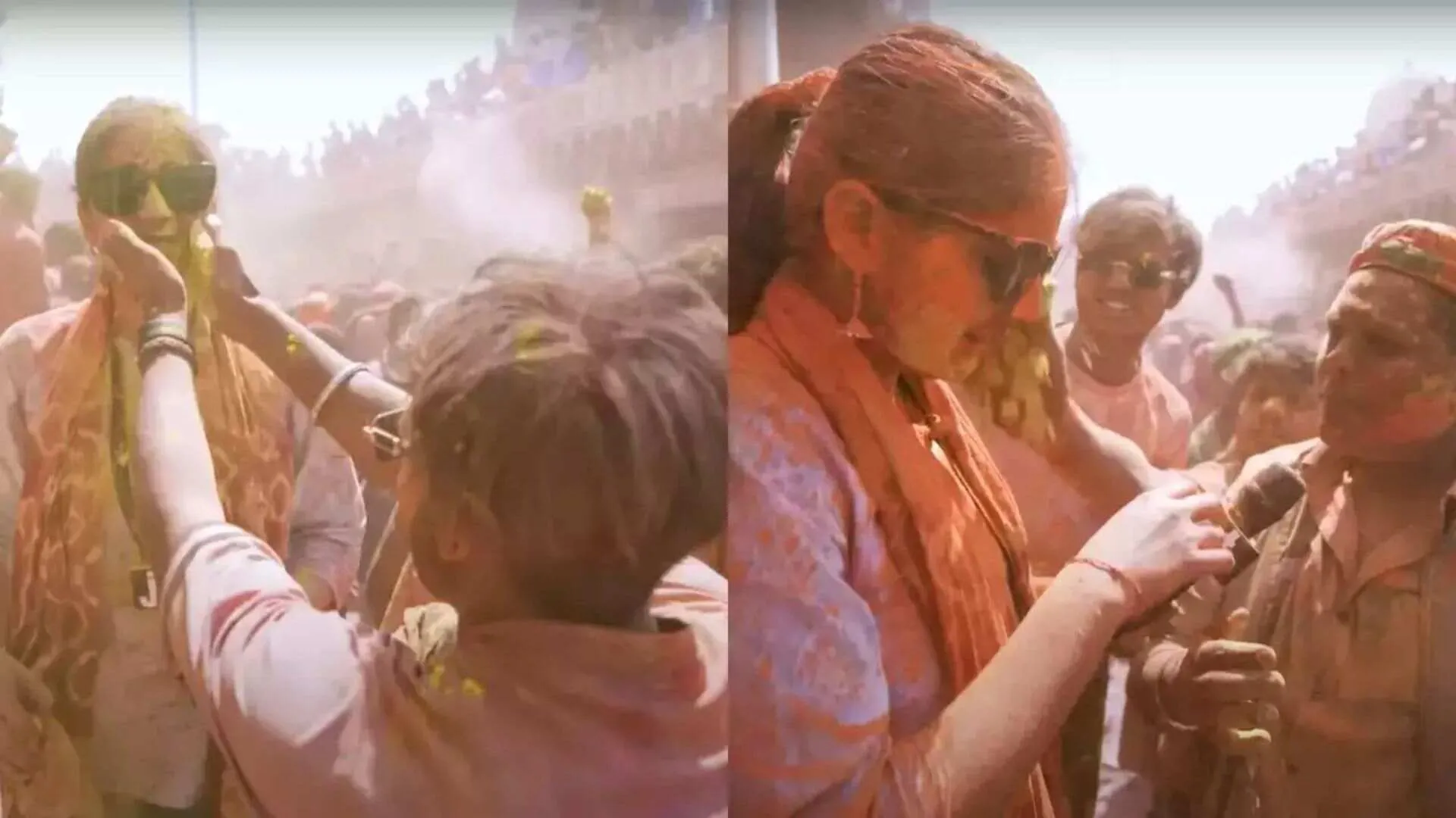 Journalist Faces Unwanted Colour Smearing During Holi Coverage Wile Talking About ‘Consent’ | WATCH
