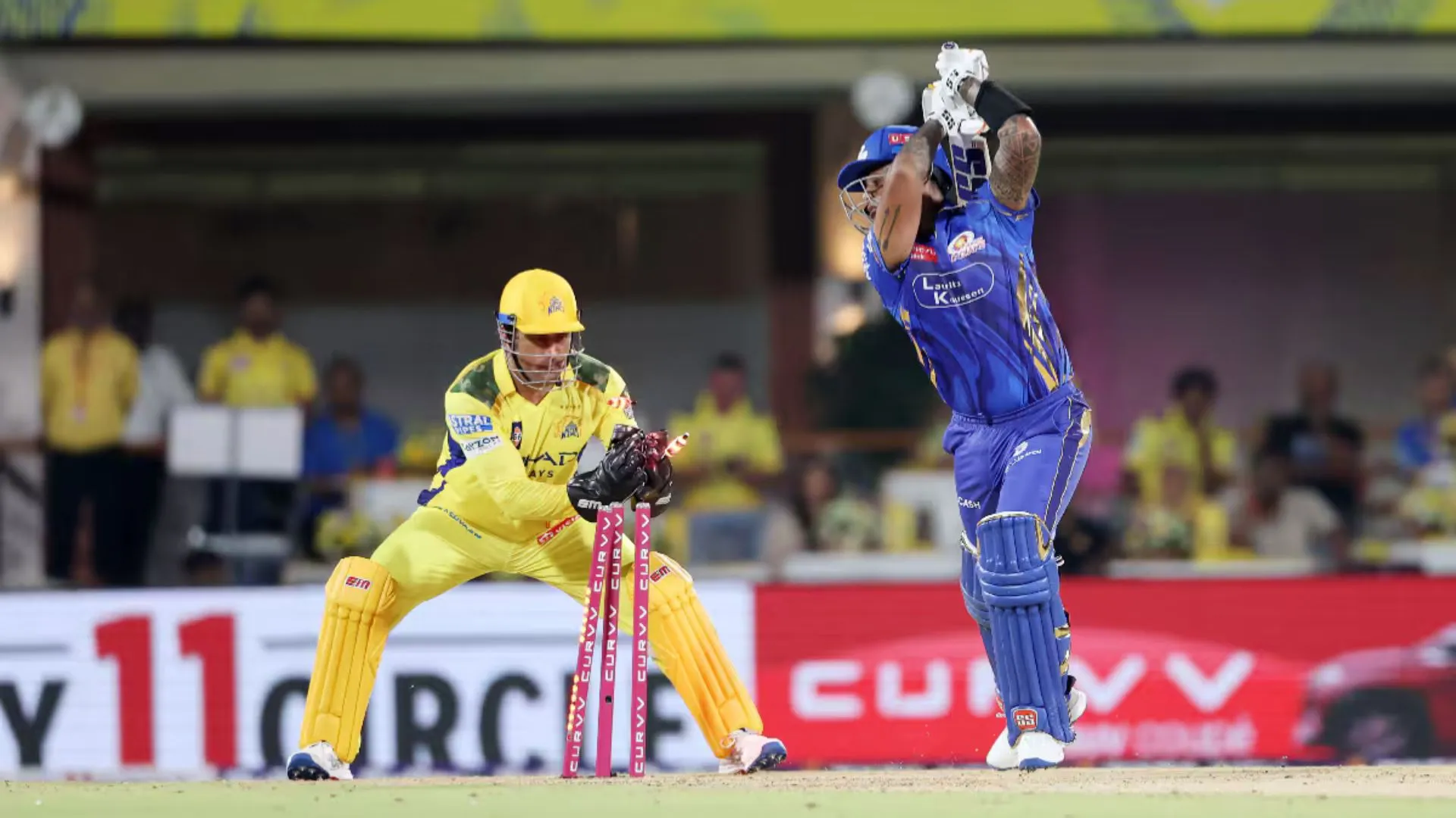 MS Dhoni Rolls Back the Years with Lightning-Fast Stumping to Dismiss SKY  – Watch