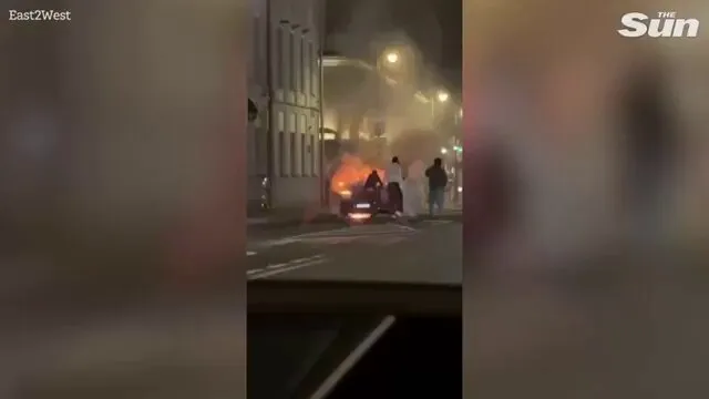 Putin’s £275,000 Limousine Explodes And Goes Up In Flames Near FSB HQ | WATCH