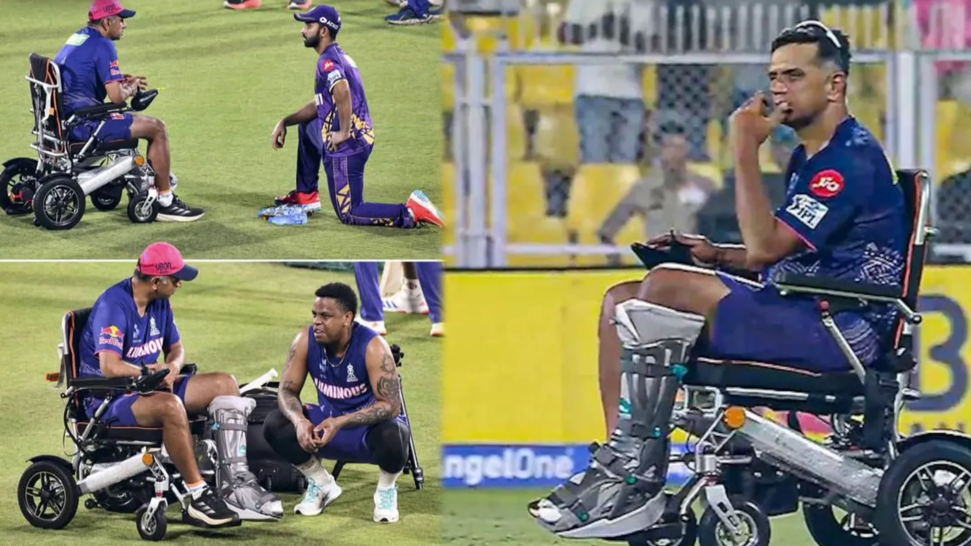 Rahul Dravid in Wheelchair After RR’s Loss – Internet Calls It a “Painful Sight”