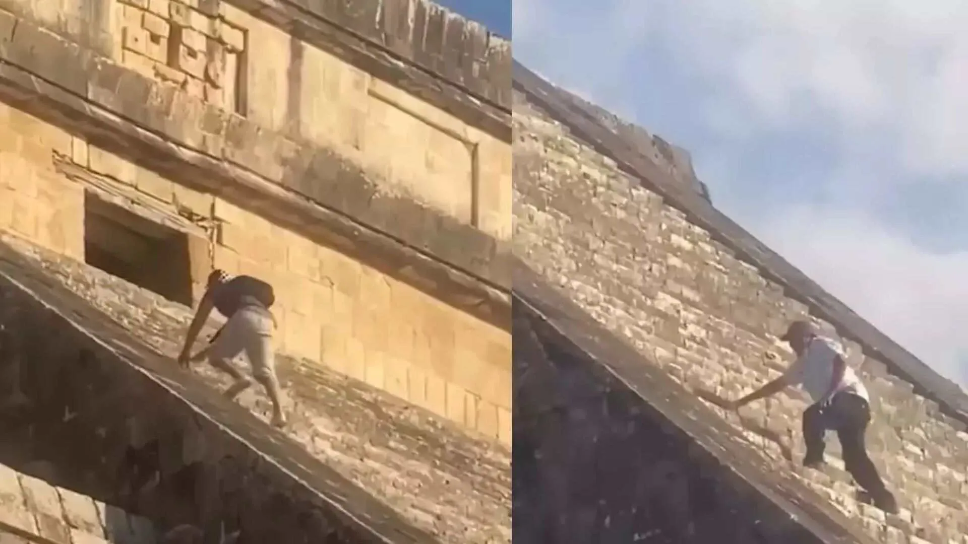 Tourist Illegally Climbs Mayan Temple, Gets Booed by Onlookers