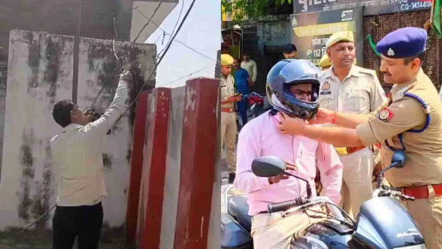 UP Lineman Cuts Off Power Supply Of Police Station After Helmet Fine | WATCH
