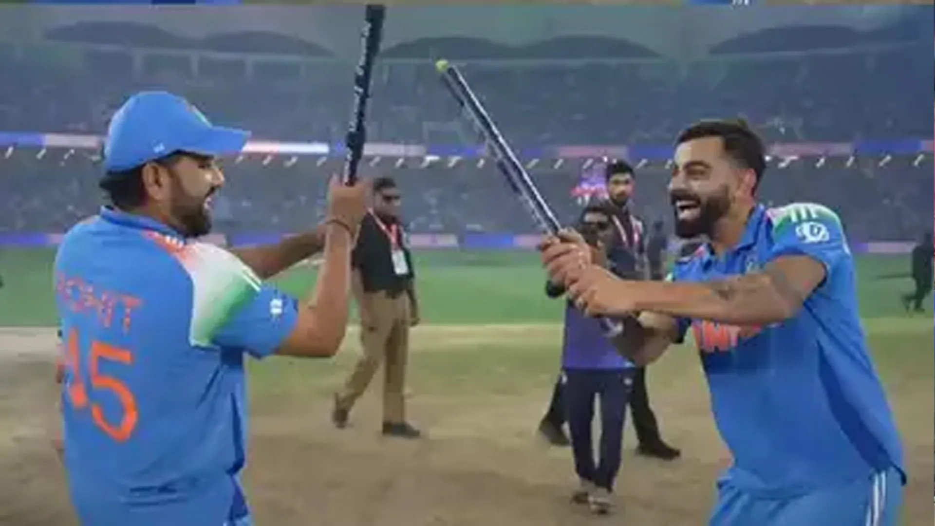 Rohit Sharma, Virat Kohli Play Dandiya With Stumps After India’s CT 2025 Victory | Watch