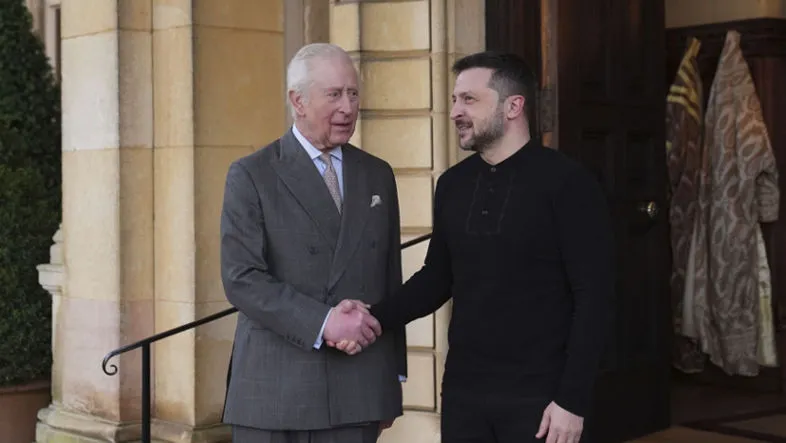 ‘Warm reception, tense politics’: Zelenskyy meets King Charles after clash with Trump