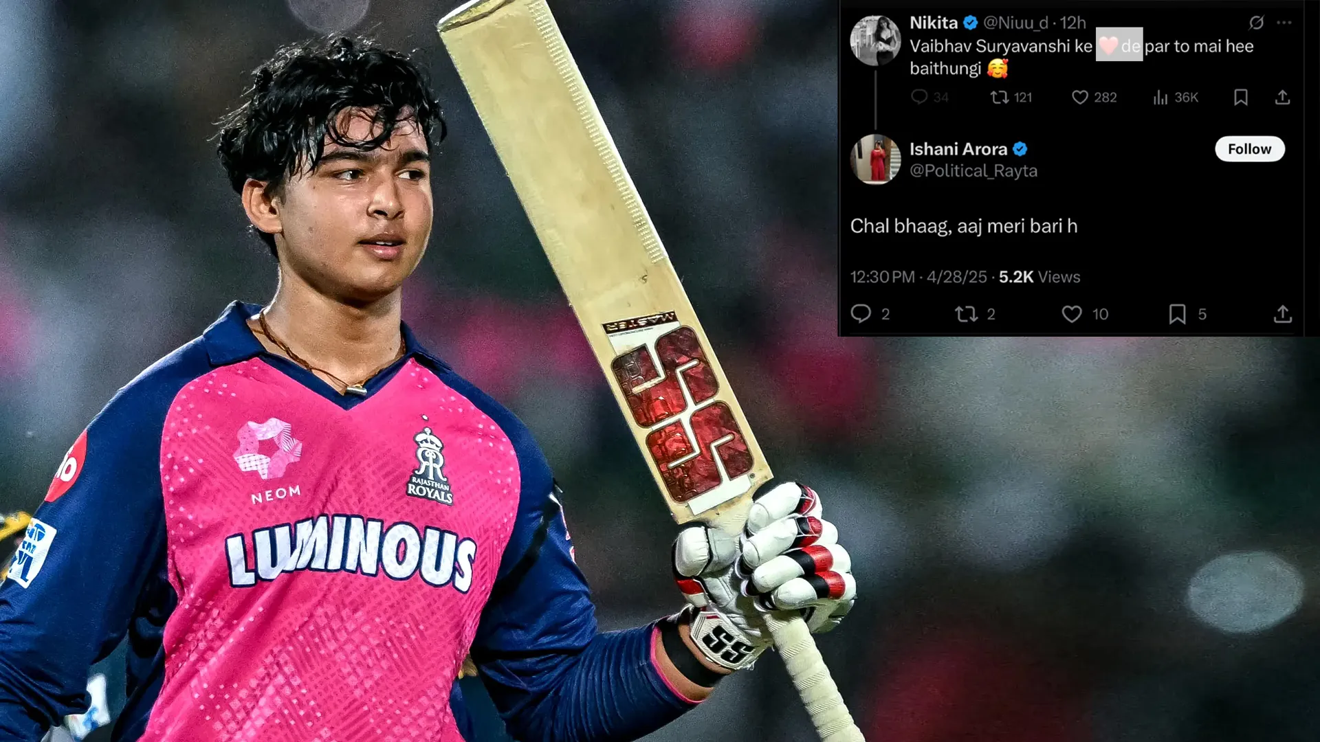14-Year-Old Vaibhav Suryavanshi Faces Sexually Objectifying Comments After IPL Century