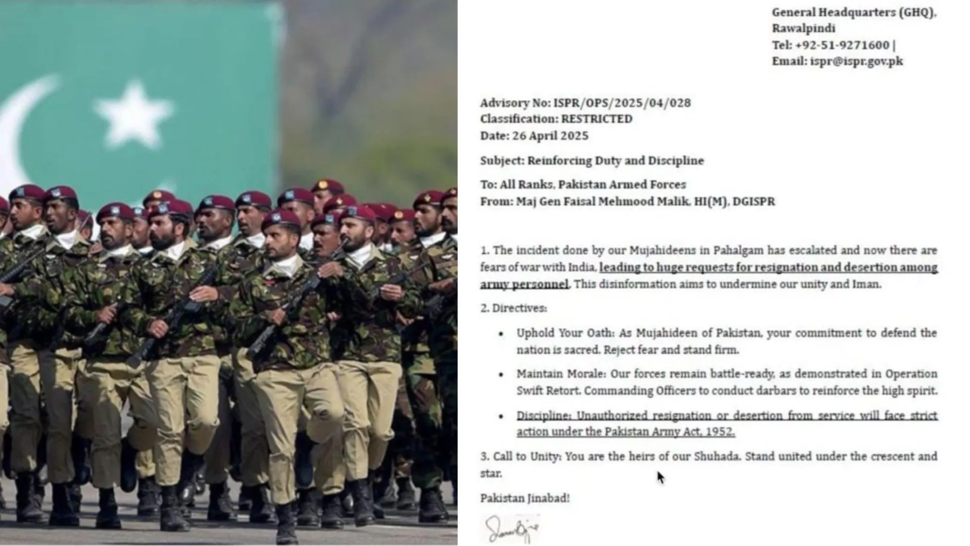 4500 Pakistani Soldiers, 250 Officers Resign Amid Rising Tensions with India After Pahalgam Attack