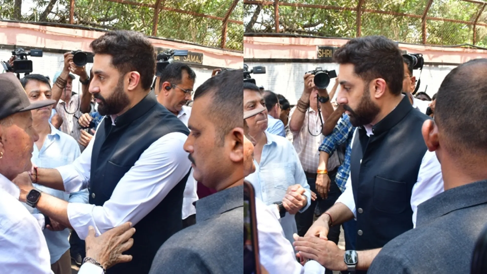 Abhishek Bachchan Loses Cool at Paparazzi During Manoj Kumar’s Funeral | Watch