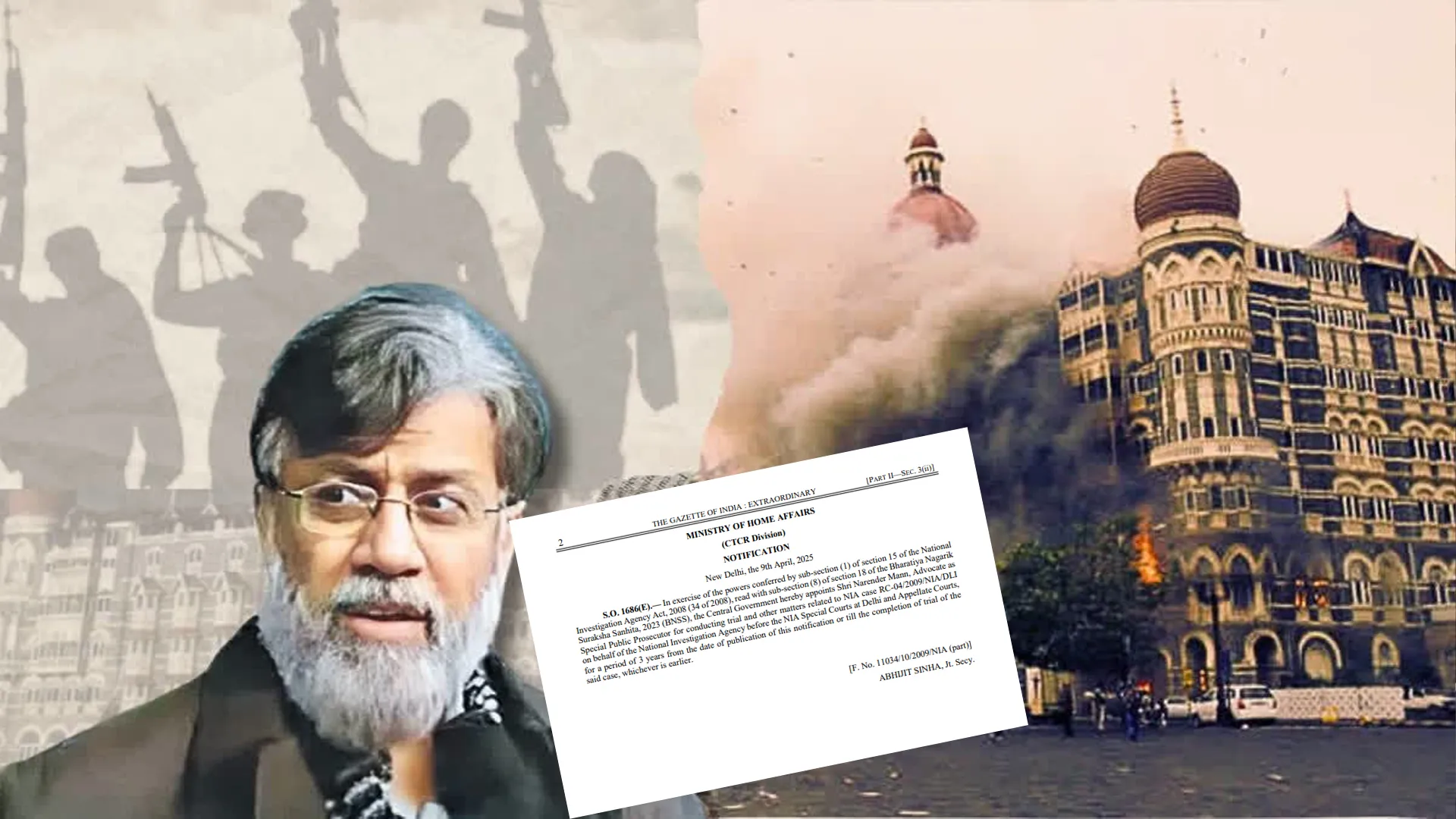 Advocate Narender Mann Appointed Special Public Prosecutor in 26/11 Terror Case Against Tahawwur Rana