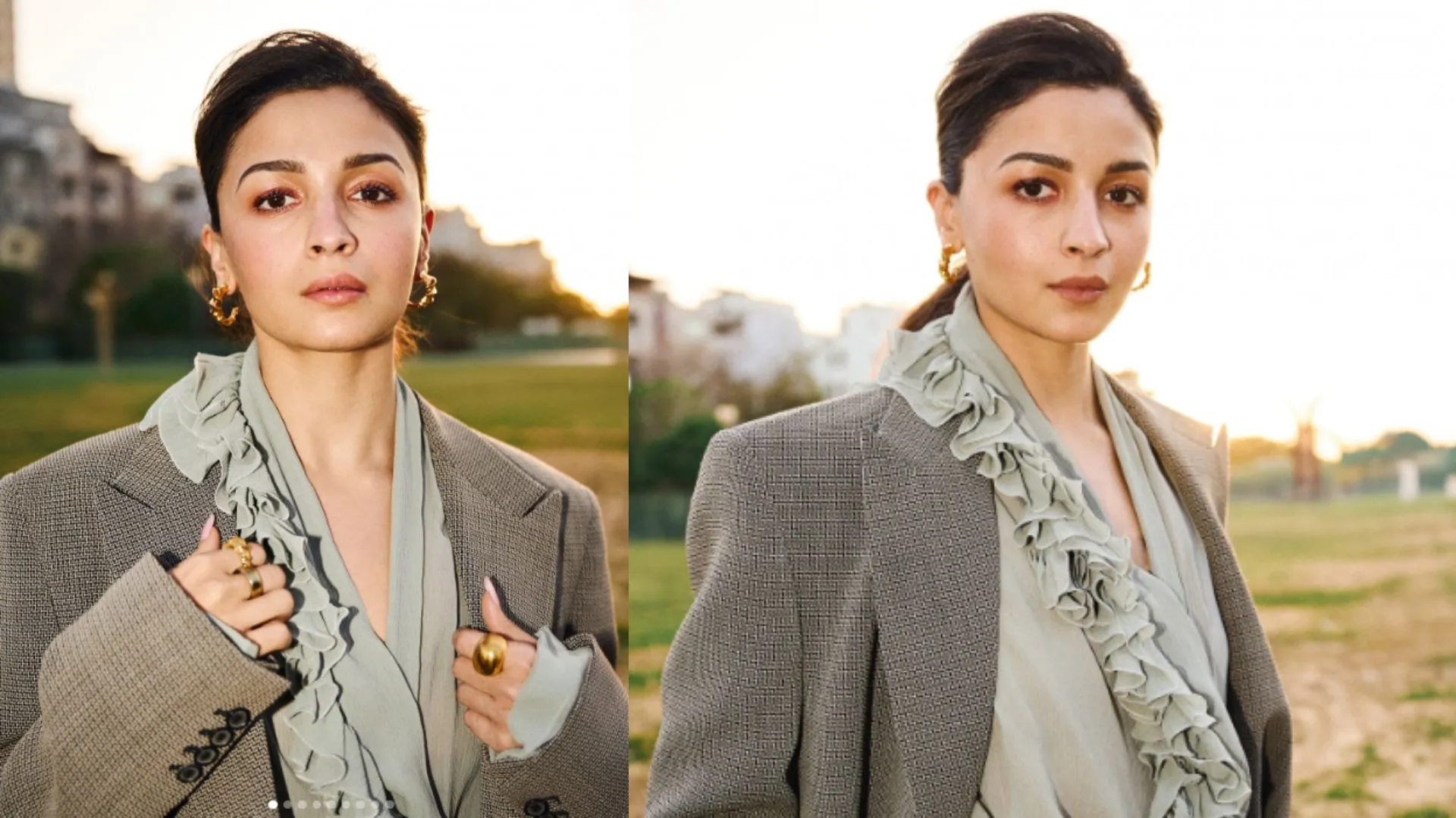 Alia Bhatt Turns Heads in Stylish Suit at MakeMyTrip Event